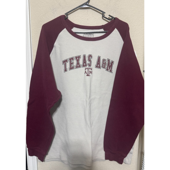 Champs Sports Texas A&M Thermal Raglan Sleeve Waffle Knit Shirt College Mens 3XL - Picture 2 of 5